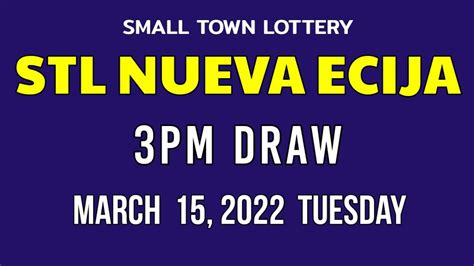 stl nueva ecija live draw today|STL Results Today Wednesday, March 20, 2024 .